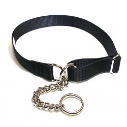 Webbing Collar, Easy-Fit No Buckle, Black