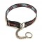 Webbing Collar, Easy-Fit No Buckle, Black, Red and White Pattern