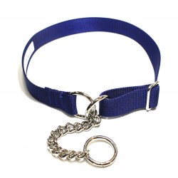 Webbing Collar, Easy-Fit No Buckle, Blue