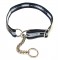 Webbing Collar, Easy-Fit No Buckle, Navy Blue, Blue and White Pattern