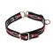 Webbing Collar With Buckle, Red White and Black Pattern