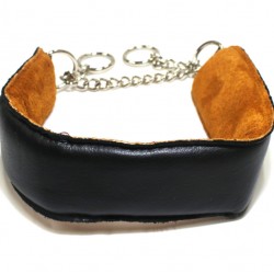 Black Leather Puppy Collar