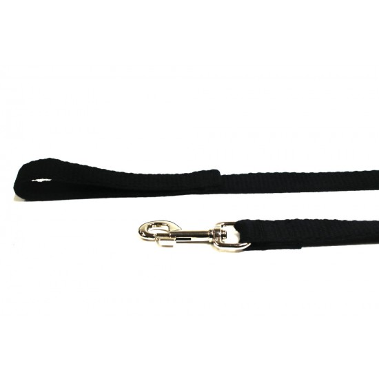 10m Soft Cotton Recall Lead, 25mm Wide, Black